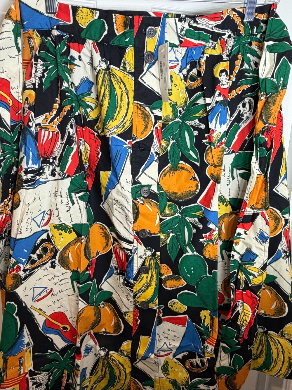 NWT J.Crew Vibrant Tropical Vacation to Spain Print Wrap Skirt - Green Multi - Picture 8 of 14